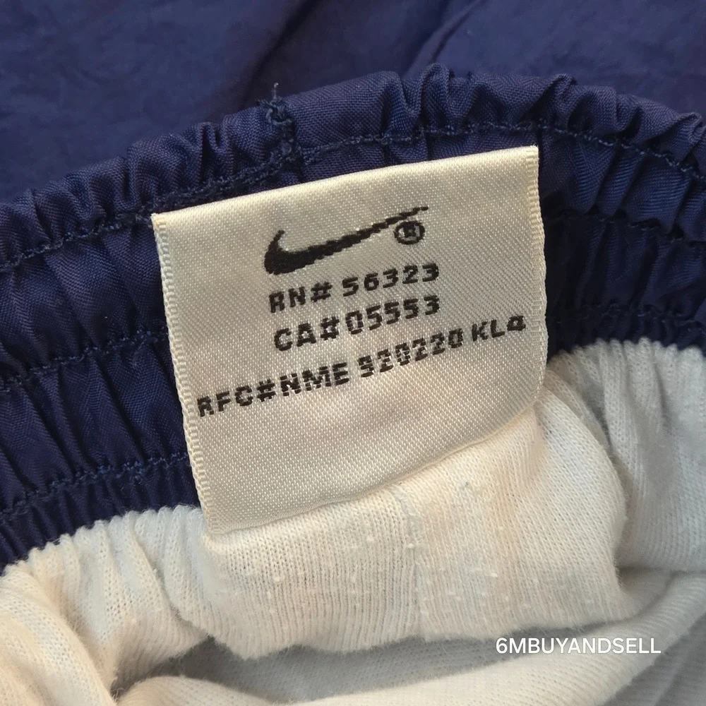 Vintage Nike Windbreaker Track Pants Navy Blue Nylon Baggy XL RN 56323 CA 05553